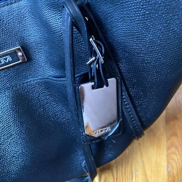 Tumi Black Leather Tote Bag - Picture 4 of 8